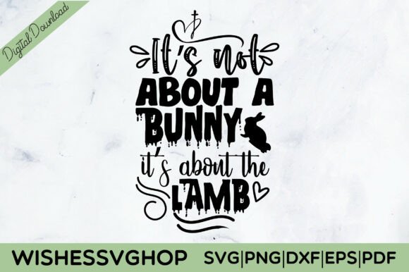 Bunny Lamb Christian Easter Graphics for T-Shirt Designs