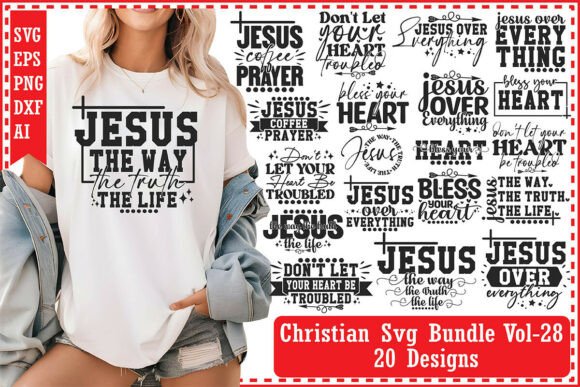 Christian Svg Bundle Vol-28: T-Shirt Graphics for Digital Sellers