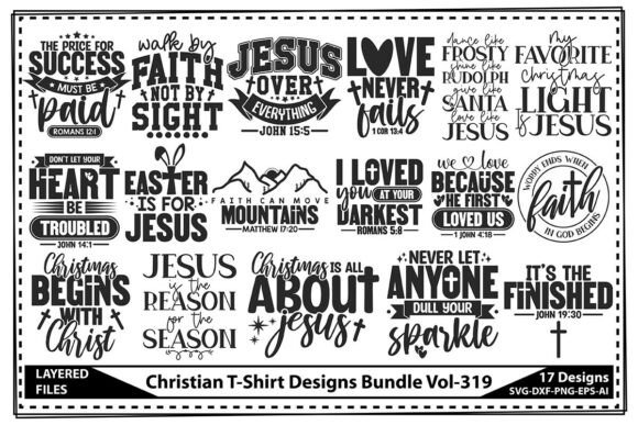 Christian T-Shirt Designs Bundle Vol-319 – Graphics for T-Shirt Creators