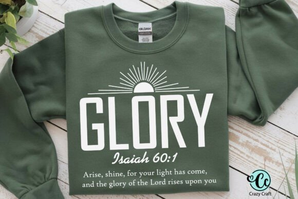 Glory SVG PNG Christian T-Shirt Design for Graphics & T-Shirt Sellers