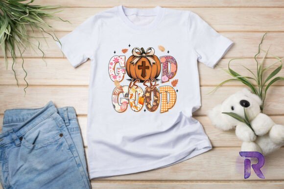 God is so Good Jesus Fall Season PNG for T-Shirt Designs & Graphics