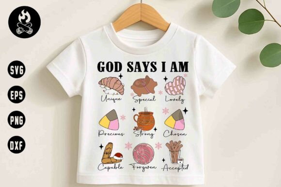 God Says I Am Pan Dulce Christian SVG – Faithful Graphics for T-Shirt Designs & Local Branding