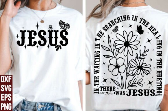 h1Jesus SVG PNG Wildflowers PNG – Faith-Inspired Graphics for T-Shirt Designs and Local Branding/h1