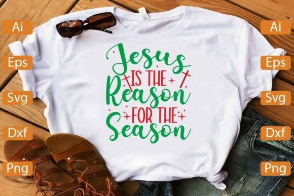 Jesus is the Reason Vector SVG Design – A Faith-Focused Graphic for T-Shirt and Merchandise Projects