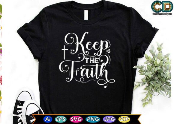 KEEP the FAITH Christian T-shirt: A Faith-Driven Design for Brand Identity and Packaging