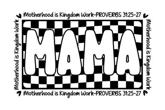 Retro Checkered Mama SVG: A Stylish Graphic for T-Shirt Designs